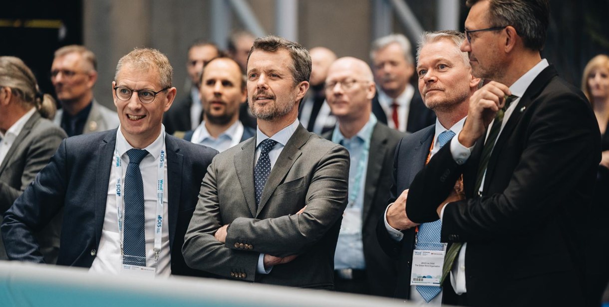 RelyOn Nutec CEO Torben Harring with Prince Frederik of Denmark at WindEurope Offshore 2019